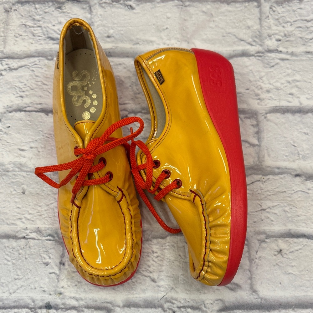 SAS Yellow Patent Leather Loafers